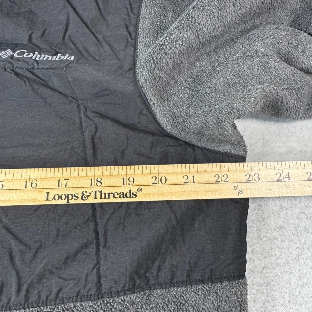Columbia Jacket Mens Medium Gray Black Fleece Interchange Full Zip 210 XM 3999
